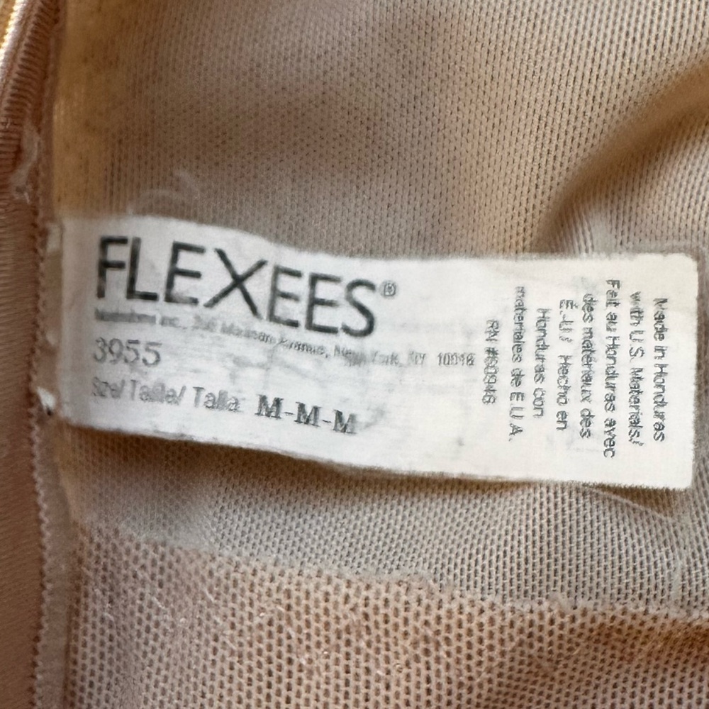 Flexees High Waist Firm Control Shapewear Booty Lifter Thigh Slimmer Nude Medium - Picture 11 of 15